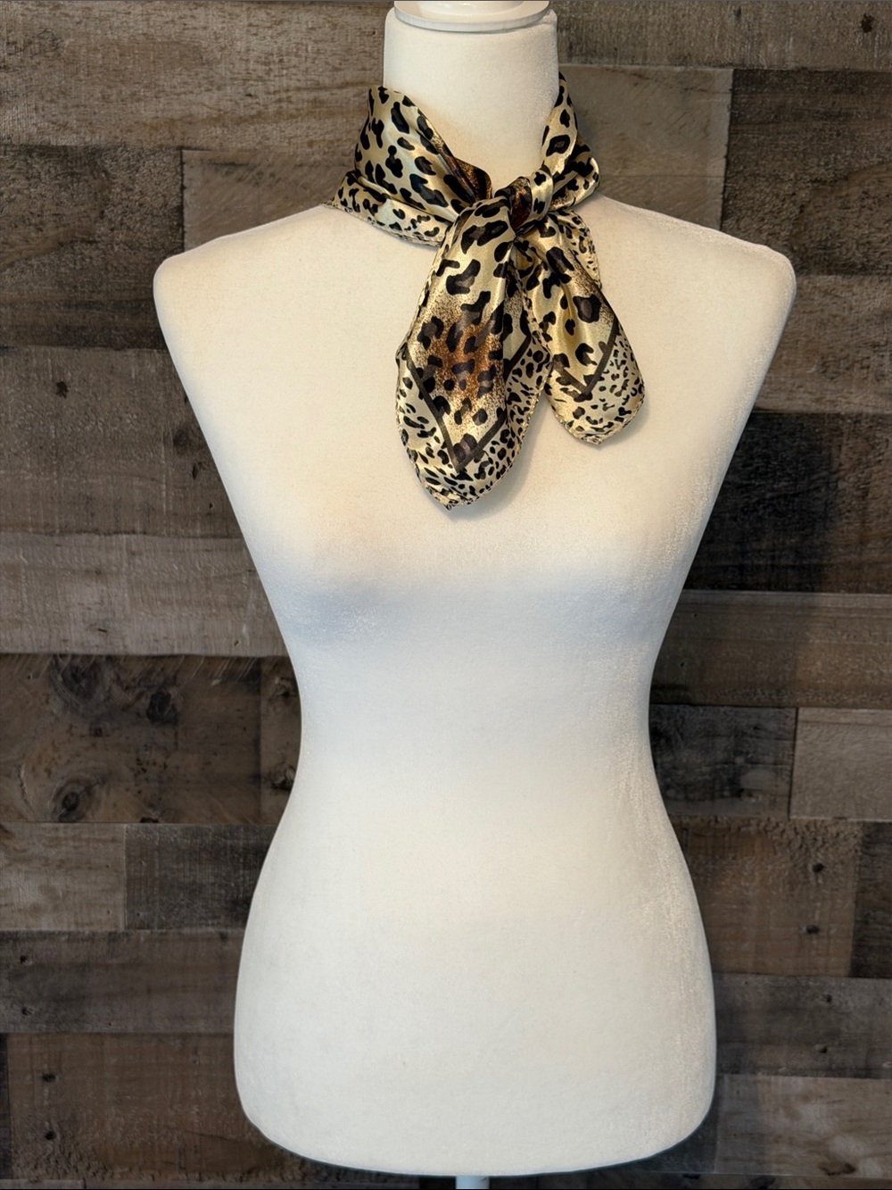 Leopard Print Square Scarf